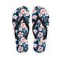 Watercolor Pink Rose Floral Men's Flip Flops