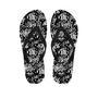 White And Black Graffiti Doodle Text Print Men's Flip Flops