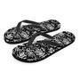 White And Black Graffiti Doodle Text Print Men's Flip Flops