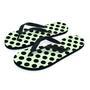 White And Black Polka Dot Print Men's Flip Flops