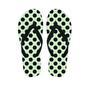 White And Black Polka Dot Print Men's Flip Flops