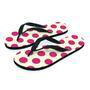 White And Red Polka Dot Men's Flip Flops