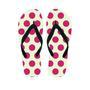 White And Red Polka Dot Men's Flip Flops