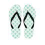 White And Teal Polka Dot Men's Flip Flops