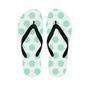 White And Turquoise Polka Dot Men's Flip Flops