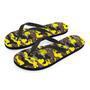 Woodland And Yellow Camo Print Men's Flip Flops