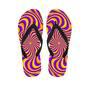 Yellow And Purple Spin Illusion. Men's Flip Flops