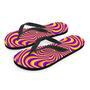 Yellow And Purple Spin Illusion. Men's Flip Flops