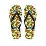 Yellow Butterfly Pattern Print Men's Flip Flops