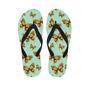 Yellow Butterfly Print Men's Flip Flops