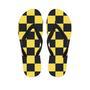 Yellow Checkered Print Men's Flip Flops