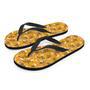 Yellow Floral Retro Print Men's Flip Flops