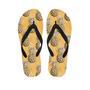 Yellow Hawaiian Pineapple Print Men's Flip Flops