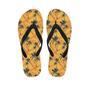 Yellow Palm Tree Hawaiian Print Men's Flip Flops