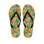 Yellow Pineapple Hawaiian Print Men's Flip Flops