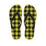 Yellow Plaid Men's Flip Flops