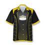 Yellow Sports Style Emblem Custom Bowling Hawaiian Shirt, Idea Gift for Bowler, Summer Shirt