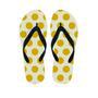 Yellow White Polka Dot Men's Flip Flops