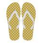 Yellow White Polka Dot Pattern Print Men & Women Flip Flops