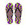 Zigzag Optical Illusion Men's Flip Flops