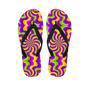 Zigzag Psychedelic Optical Illusion Men's Flip Flops