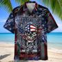 American Patriot Skull Hawaiian Shirt for Men, Women, Skull Lovers of July Shirt