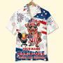 Bar-B-Que Tastes Like Freedom Personalized Grill Independence Day Hawaiian Shirt