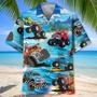 Beach Monster Truck Hawaiian Shirt for Men, Women, Monster Truck Summer Shirt