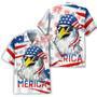 Bigfoot Happy Of July Hawaiian Shirt for Men, Women, Animal America Flag Summer Shirt