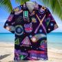 Billiard Neon Black Hawaiian Shirt for Billiard Players, Billiard Club Gift