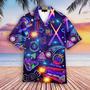 Billiard Neon Black Hawaiian Shirt for Billiard Players, Billiard Club Gift