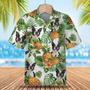 Boston Terrier Tropical Pattern Hawaiian Shirt , Summer Beach Shirt Gift For Dog Lovers