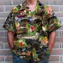 Classic Car Hawaiian Shirt, Aloha Shirt, Floral Pattern, Summer Gift