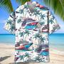 Cruise Surf Watercolor Hawaiian Shirt for Men, Cruise Summer Shirt for Him