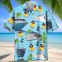 Cruise Surf Watercolor Hawaiian Shirt for Men, Cruise Summer Shirt for Him