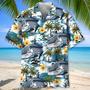 Cruise Surf Watercolor Hawaiian Shirt for Men, Cruise Summer Shirt for Him