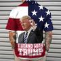 Custom 2024 Donald Trump Photo Hawaiian Shirt, Take America Back, Let's Go Brandon Vote for Trump 2024 Summer Shirt