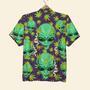 Custom Alien Smoking Canabis Hawaiian Shirt