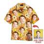 Custom Face On Orange Sunflowers Custom Hawaiian Shirt, Personalized Hawaiian Shirts, Custom Photo Hawaiian Shirt