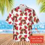 Custom Face Photo Watermelon Pattern Hawaiian Shirt, Perfect Shirt for Men Women, Personalized Hawaiian Shirt