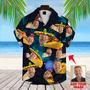 Custom Faces Hawaiian Shirt With Tacos, Personalized Hawaiian Shirt for Men, Custom Photo Hawaiian Shirt