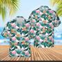 Custom Flamingo Hawaiian Shirt with Pet Face, Personalized Dog Hawaiian Shirts from Photo, Annyversary Gift