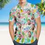 Custom Happy Birthday Hawaiian Shirt Flamingo Party Personalized Face Shirt