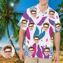 Custom Hawaiian Shirt with Face for Men Personalized Photo Hawaiian Shirts