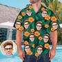 Custom Hawaiian Shirt with Face for Men Personalized Photo Hawaiian Shirts