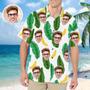 Custom Hawaiian Shirt with Face for Men Personalized Photo Hawaiian Shirts