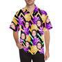 Custom Hawaiian Shirts with Face Design Your Own Hawaiian Shirt Blue Pineapple Gift for Men Women