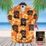 Custom Image Flowers Pattern Short-Sleeve Hawaiian Shirt, Summer Pet Shirt, Gift for Dog Cat Lover