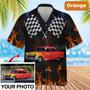 Custom Image Hot Rod Hawaiian Shirt, Car Fire Hawaiian Shirt for Men, Idea Shirt for Summer