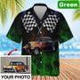 Custom Image Hot Rod Hawaiian Shirt, Car Fire Hawaiian Shirt for Men, Idea Shirt for Summer